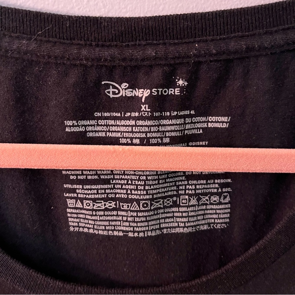 Disney Store Mickey Mouse Black Scoop Neck Tshirt XL Organic Cotton - Picture 3 of 4